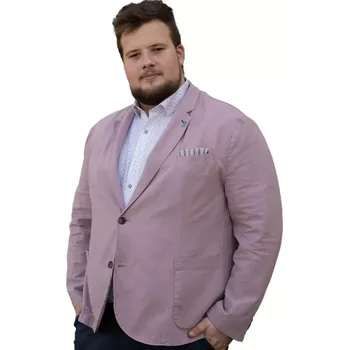 Pánské sako Velká pánská bavlněná jednobarevná saka S4 Porto 2 79050-6851-3403 fialová (32)