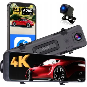 IP kamera AUTOMOBILOVÁ KAMERA 4K V ZRCÁTKU ADAS WiFi G-SENSOR 11" COUVACÍ KAMERA