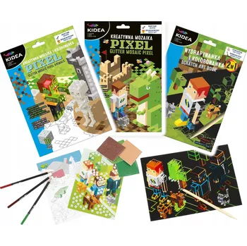 kreativní sada Kreativní sada pro CHLAPCE: mozaiky, omalovánky, stírací obrázky PIXEL Kidea