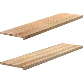 Parapet vidaXL Okenní parapety 2 ks neošetřené 160x40x2cm masivní dubové dřevo [4009164] Barva: Přírodní