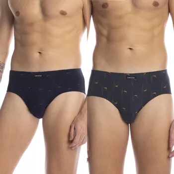 Pánské oblečení LAMA Pánské slipy MULTICOLOR vel. XL, 2 ks