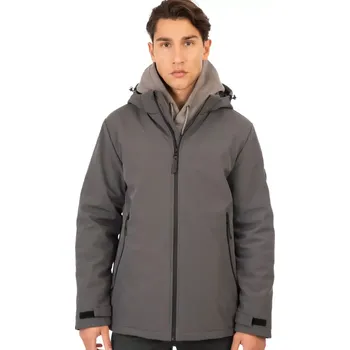 Pánská softshellová bunda Velká pánská softshellová bunda Double Urban Outfitters MJK-2026 tmavě šedá (9XL)