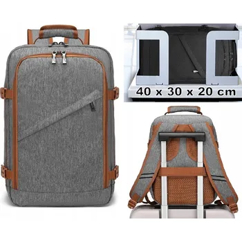 Městský batoh Batoh na zavazadla do letadla 40x30x20 RYANAIR WIZZAIR Malý 20L Černý Expander