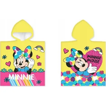 Minnie Mouse Pončo RUČNÍK DĚTSKÝ Osuška s kapucí 100% Bavlna