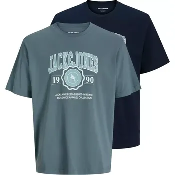 Oblečení a móda Velké pánské tričko s potiskem balení 2 kusů Jack & Jones 12288466 multi (6XL)