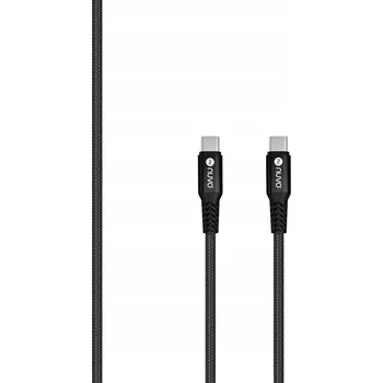 Datový kabel Kabel Nuvo USB-C - USB-C 1,5 m černý