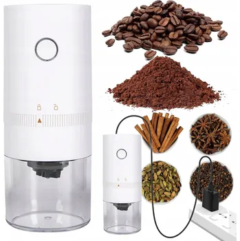 Příslušenství pro čtečku elektronické knihy Elektrický mlýnek PIXEL MINI BEZPRZEWODOWY PRZENOŚNY MŁYNEK DO KAWY stříbrný/šedý