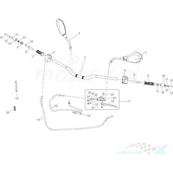 Řídítka řídítka HANDLEBAR QJMotor TRX, Benelli BN125 40101L290100