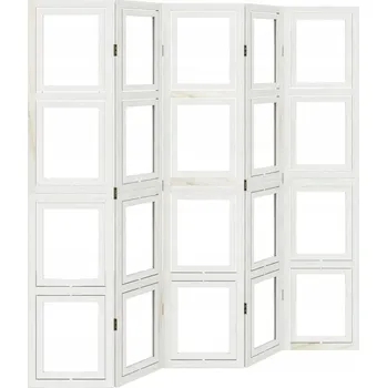 Paraván Dekorační paraván Světlé dřevo bílý 175-180x180 cm