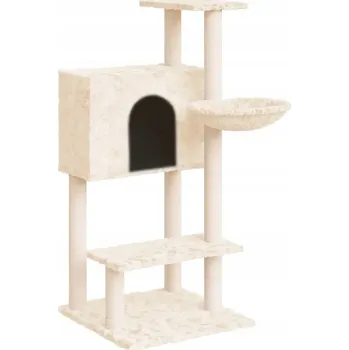 Škrabadlo pro kočky víceúrovňové 61x61x108,5 cm krémové