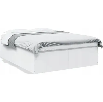 Postel Rám postele bílý, dřevo 150 x 200 cm – moderní styl