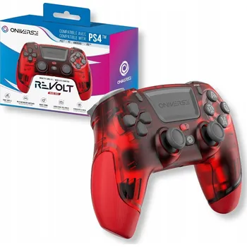 Gamepad Bezdrátový a drátový Bezdrátový ovladač (ovladač) pro PS4 Oniverse červený