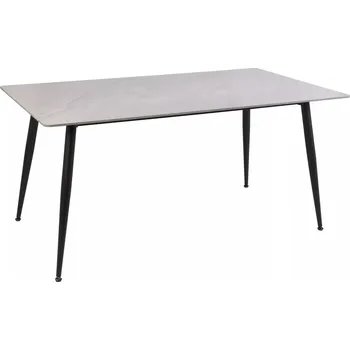 Jídelní stůl Rion 130 cm keramika šedý mramor/černý