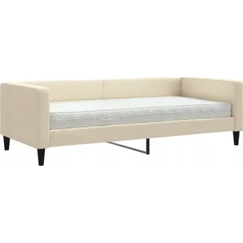 Zahradní lehátko Lehátko 2v1 s matrací, krémové, 223x100x68 cm