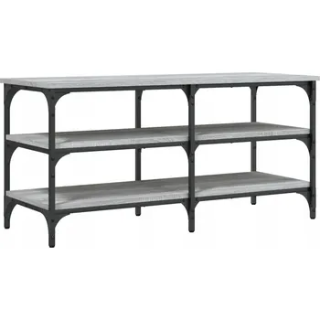 Botník Lavice na boty se 3 policemi, šedá/dub sonoma, 100x38,5x49 cm