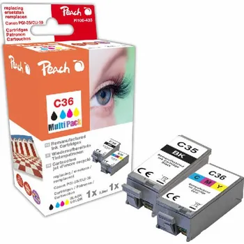 PEACH kompatibilní cartridge Canon PGI-35/CLI-36 MultiPack, 1x8.5ml, 1x11ml