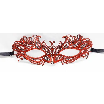 Dámský kostýmek B-TOP Krajková maska na oči - červená