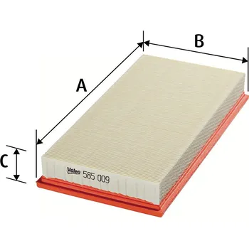 Filtr do auta Vzduchový filtr VALEO 585009
