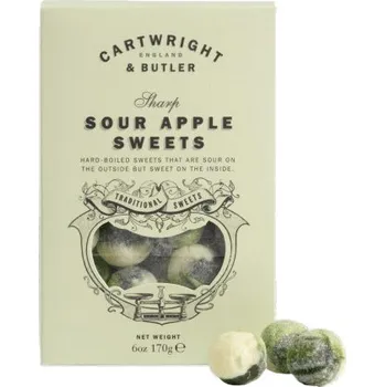 Bonbon Cartwright & Butler Sour Apple Sweets Kyselé bonbony s jablečnou příchutí, 170g