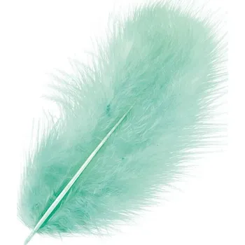 Peří Marabu 10 cm - tyrkysové