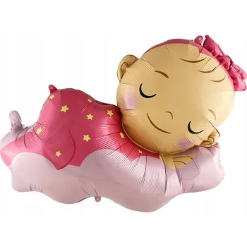 Balónek Fóliový balónek Baby Girl 67x91 cm Holčička Baby Shower Narození