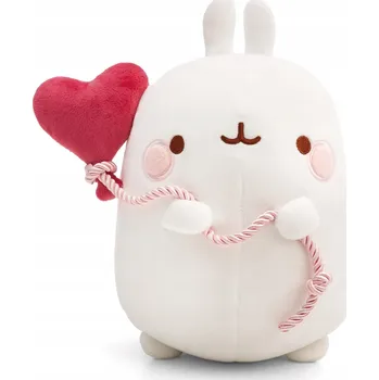 plyšák NICI PLYŠOVÝ MAZLÍČEK PŘÍTULNÍČEK MOLANG S BALÓNKEM VE TVARU SRDCE 12 CM