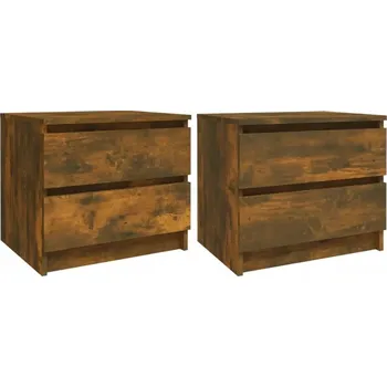 Noční stolek Noční stolky kouřový dub 50 x 39 x 43,5 cm 2 ks