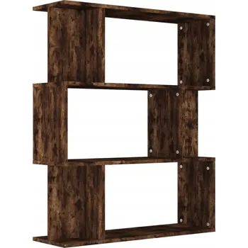 Knihovna Knihovna regál 80 x 24 x 96 cm kouřový dub s 9 přihrádkami