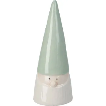 Vánoční dekorace VÁNOČNÍ FIGURKA dekorativní keramický SKŘÍTEK 15 cm NA VÁNOCE zelený