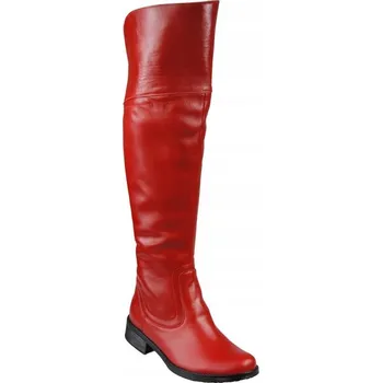 Dámské kozačky Elitabut Dámské kozačky nad koleno s plochým podpatkem, velikost 36