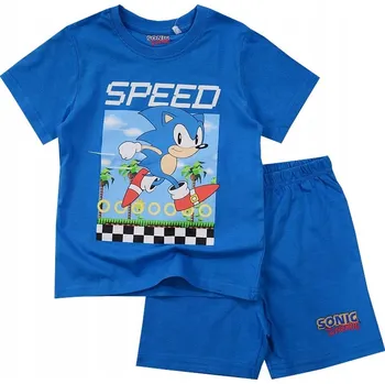 Chlapecké pyžamo CHLAPECKÉ PYŽAMO KRÁTKÝ RUKÁV šortky SONIC modré 104 D011o