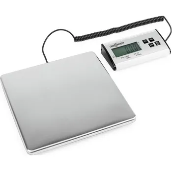 Kuchyňská váha OneConcept Marketeer, digitální váha na balíky, 150 kg / 50 g, 27 x 27 cm (10030716)