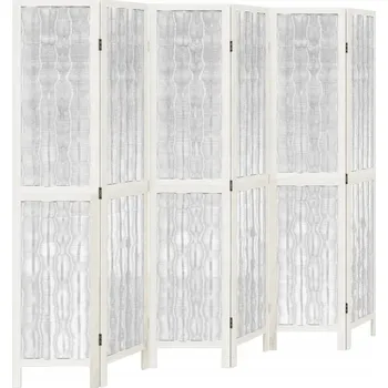 Paraván Bílá paraván z vrbových větviček, rozměry 210-215 x 180 cm