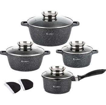 Sada nádobí Sada Hrnců 7 ks | Komplet s víčky – Indukce/Plyn