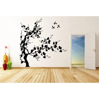 Samolepící dekorace Samolepka na zeď do interiéru s motivem rozkvetlého stromu 100 x 100 cm