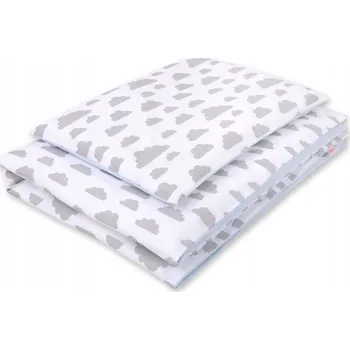 Povlečení Oboustranné povlečení 2-dílné - obláčky šedé/modré