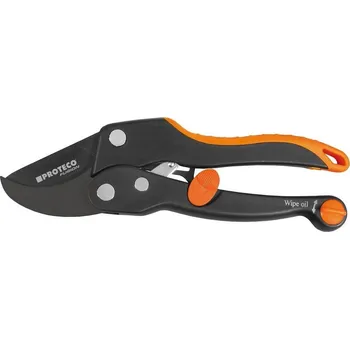 Nůžky na větve Nůžky zahradnické 205 mm půlkulaté ráčnové PROTECO Fusion