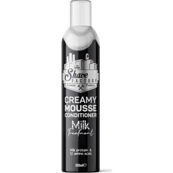 The Shave Factory Creamy Mousse Conditioner Milk Therapy - regenerační pěna s mléčnými proteiny a aminokyselinami, 200 ml