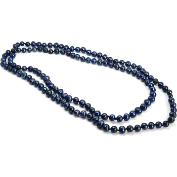 Náhrdelník Náhrdelník říční perly modré 120 cm Josephine