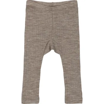 Dívčí legíny MIKK-LINE Dětské legíny z merino vlny - hnědé Melange Denver - Velikost: 56 Hnědá 56