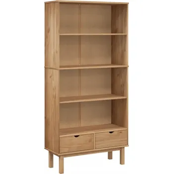 regál Regál OTTA z masivního borovicového dřeva, hnědý, 88 x 35 x 180 cm