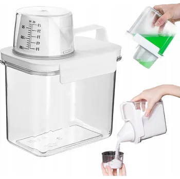 Dóza na potraviny Nádoba na prací prostředek s dávkovačem 1100 ml plast
