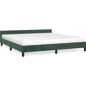 Postel Dvoulůžková postel s dekorem dřeva G02V 160x200 zeleň