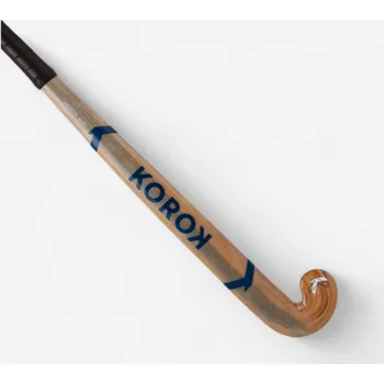 Hokejka KOROK Dřevěná hokejka na halový pozemní hokej Mid Bow FH100 modrá 36.5 BÍLÁ|MODRÁ|TYRKYSOVÁ|ČERNÁ