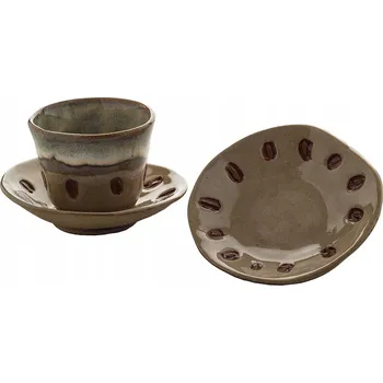 Šálek na espresso keramická 60 Ml s podšálkem Ruční práce