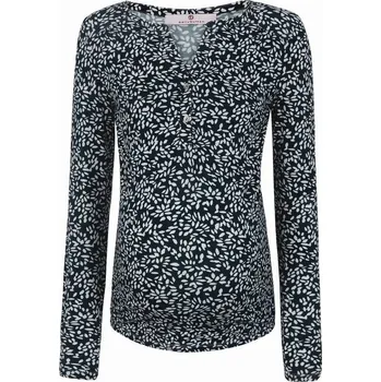 Pánské tričko Těhotenské Tričko s dlouhým rukávem a motivem pupíku, černé, vel. XL