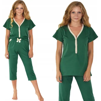 Dámské pyžamo Dámské pyžamo pro kojící matky, rozepínací na / druky, 3/4 rukáv, elegantní, velikost XS