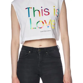 Dámské tričko Dámské tričko Calvin Klein J20J221605 YAF Bright White Velikost: XL