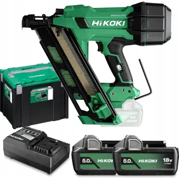 Akumulátorová hřebíkovačka HiKOKI Č.1890DCA WQZ 18V 2x5Ah 2-rychlostní 120J 34° BL kufr