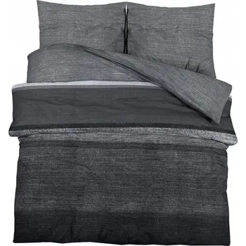 Povlečení Sada povlečení, tmavě šedá, 155x220 cm, bavlna